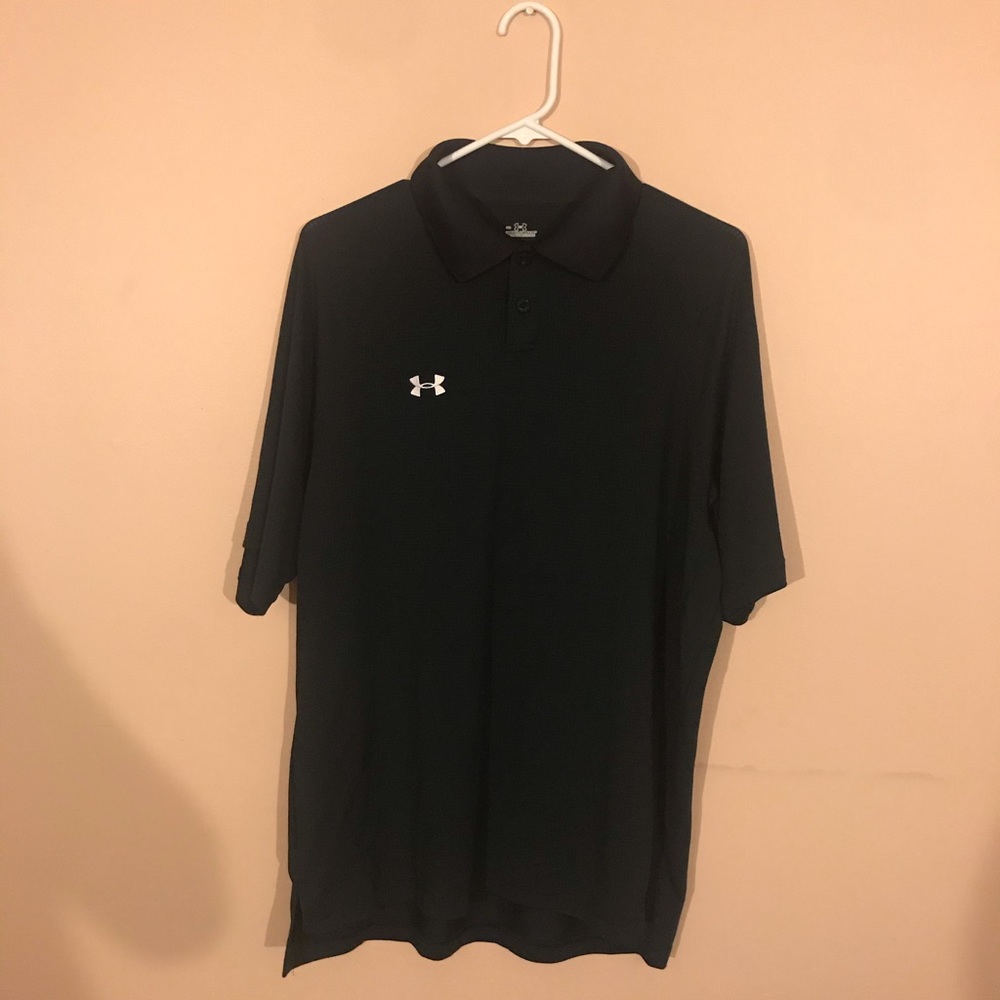 Black Under Armor Golf Polo